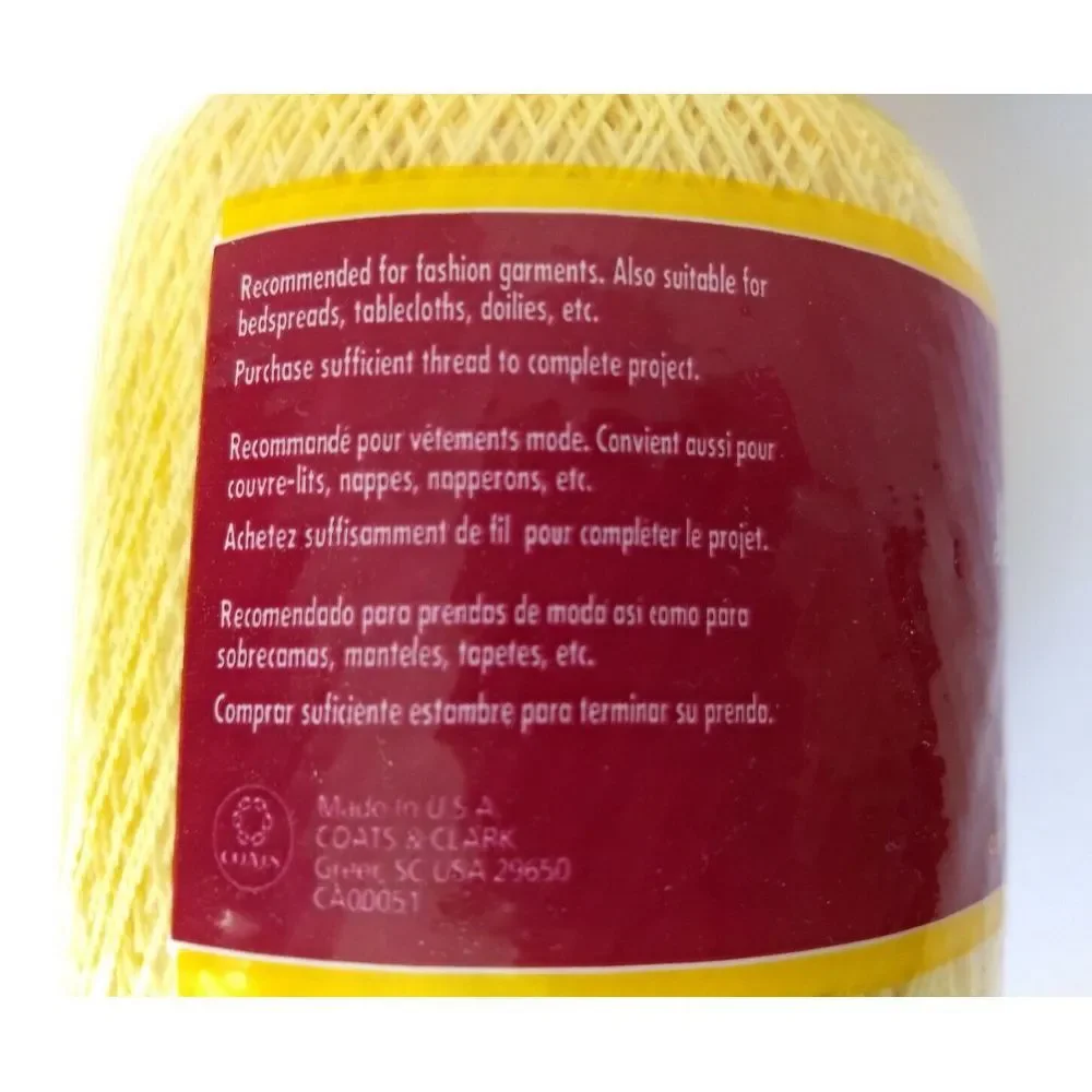 2 South Maid 100% Mercerized Crochet Cotton Colorfast Shaded Green & Soft Yellow